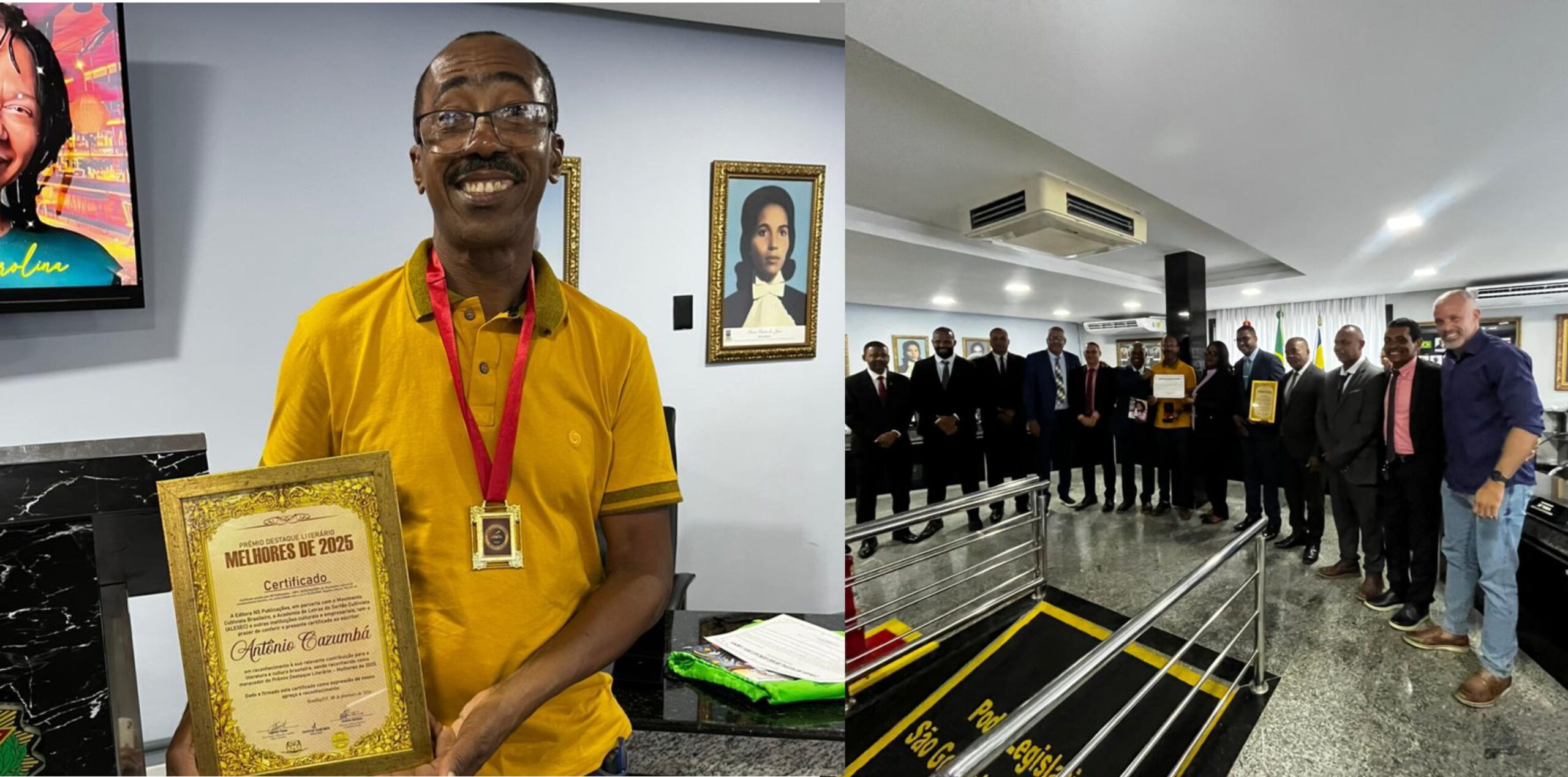 Escritor sangonçalense é homenageado, com Moção de Aplausos, após conquistar o Prêmio Destaque Literário – Melhores de 2025